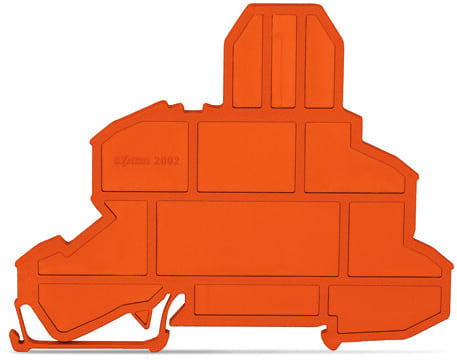 WAGO - Endplatte für Sicherungsklemmen, 2mm dick, orange