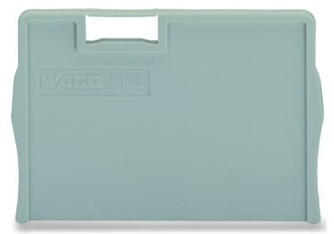 WAGO - Trennplatte, 2mm dick, überstehend, grau