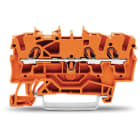 WAGO - 3-Leiter-Durchgangsklemme, 2,5mm², für Anwendungen Ex e II geeignet, orange
