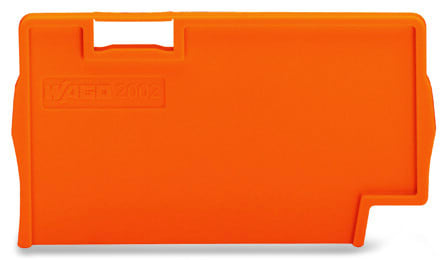 WAGO - Trennplatte, 2mm dick, überstehend, orange