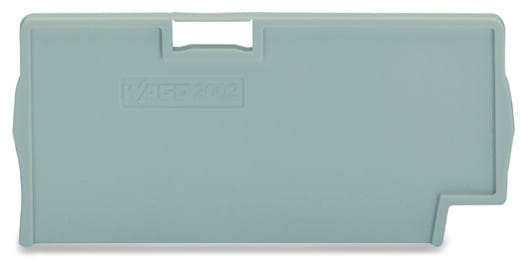 WAGO - Trennplatte, 2mm dick, überstehend, grau