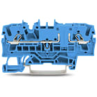 WAGO - 2-Leiter-Durchgangsklemme, 2,5mm², mit Prüfmöglichkeit, blau