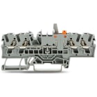 WAGO - 4-Leiter-Trenn- und Messklemme, mechanischer Verriegelung, Prüfmöglichkeit, grau
