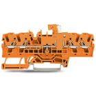 WAGO - 4-Leiter-Trenn- und Messklemme, Prüfmöglichkeit, Trennmesserhalter orange, orange