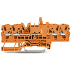 WAGO - 4-Leiter-Trenn- und Messklemme, mechanischer Verriegelung, Prüfmöglichkeit, orange