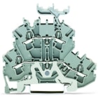 WAGO - Doppelstockklemme, Schirmleiter-/Durchgangsklemme, 2,5mm², grau