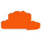 WAGO - Abschluss- und Zwischenplatte, 0,8mm dick, orange