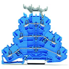 WAGO - Dreistockklemme, Durchgangs-/Durchgangs-/Durchgangsklemme, N/N/N, blau