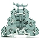 WAGO - Dreistockklemme, Schirmleiter-/Durchgangs-/Durchgangsklemme, 2,5mm², grau