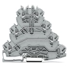 WAGO - Vierstock-Reihenklemme, Motoranschluss-Reihenklemme, L1 - L2 - L3, grau