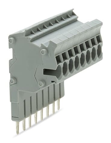 WAGO - Modularer TOPJOB®S-Steckverbinder, anreihbar, für Brückerschlitze, grau