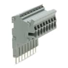 WAGO - Modularer TOPJOB®S-Steckverbinder, anreihbar, für Brückerschlitze, grau