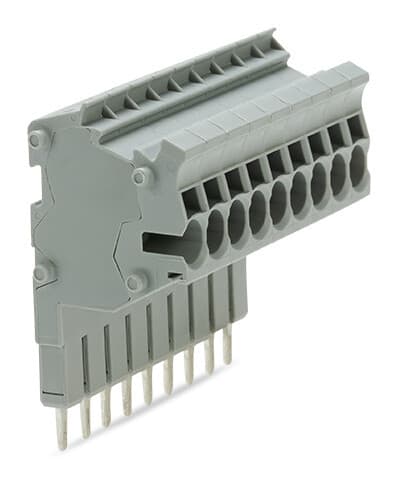 WAGO - Modularer TOPJOB®S-Steckverbinder, anreihbar, für Brückerschlitze, grau