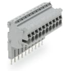 WAGO - Modularer TOPJOB®S-Steckverbinder, anreihbar, für Brückerschlitze, grau