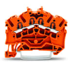 WAGO - 4-Leiter-Durchgangsklemme, 2,5mm², für Anwendungen Ex e II geeignet, orange