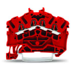 WAGO - 4-Leiter-Durchgangsklemme, 2,5mm², für Anwendungen Ex e II geeignet, rot