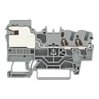 WAGO - 2-Leiter-Potentialausgleichsklemme, 2,5mm², Push-in CAGE CLAMP®, grau