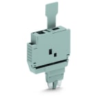 WAGO - Sicherungsstecker, mit Lasche, für G-Sicherungseinsätze 5x20mm und 5x25mm, grau
