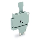 WAGO - Sicherungsstecker, mit Lasche, für G-Sicherungseinsatz 5x20mm, grau