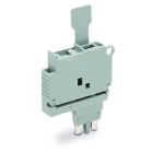 WAGO - Sicherungsstecker, mit Lasche, für G-Sicherungseinsatz 5x20mm, grau