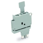 WAGO - Sicherungsstecker, mit Lasche, für G-Sicherungseinsatz 5x20mm, grau