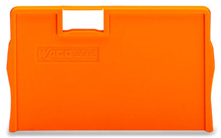 WAGO - Trennplatte, 2mm dick, überstehend, orange