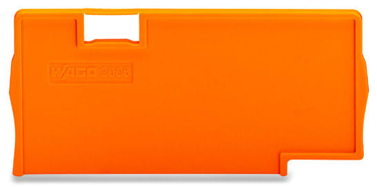 WAGO - Trennplatte, 2mm dick, überstehend, orange