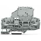 WAGO - 2-Leiter-Sicherungsklemme, schwenk. Sicherungshalter, für G-Sicherungseinsatz 5x20mm, grau