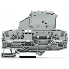 WAGO - 2-Leiter-Sicherungsklemme, schwenk. Sicherungshalter, für G-Sicherungseinsatz 5x20mm, grau
