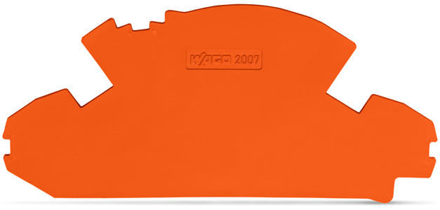 WAGO - Abschlussplatte, 1,5mm dick, ohne Plombiermöglichkeit, orange