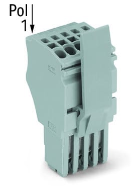 WAGO - 1-Leiter-Federleiste, Push-in CAGE CLAMP®, 1,5mm², grau