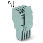 WAGO - 1-Leiter-Federleiste, Push-in CAGE CLAMP®, 1,5mm², grau