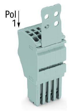 WAGO - 1-Leiter-Federleiste, Push-in CAGE CLAMP®, 1,5mm², grau