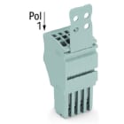 WAGO - 1-Leiter-Federleiste, Push-in CAGE CLAMP®, 1,5mm², grau