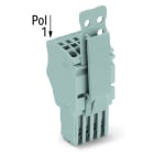 WAGO - 1-Leiter-Federleiste, Push-in CAGE CLAMP®, 1,5mm², grau