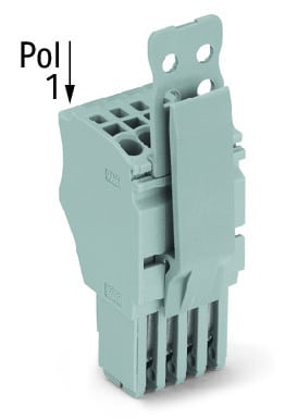WAGO - 1-Leiter-Federleiste, Push-in CAGE CLAMP®, 1,5mm², grau