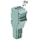 WAGO - 1-Leiter-Federleiste, Push-in CAGE CLAMP®, 1,5mm², grau