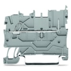 WAGO - 1-Leiter/1-Pin-Basisklemme, Tragschiene 35x15/35x7, 5, Push-in CAGE CLAMP®, grau