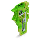 WAGO - 1-Leiter-Federleisten-Endmodul, Push-in CAGE CLAMP®, 1,5mm², grün-gelb