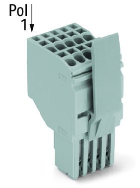WAGO - 2-Leiter-Federleiste, Push-in CAGE CLAMP®, 1,5mm², grau
