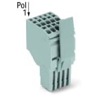 WAGO - 2-Leiter-Federleiste, Push-in CAGE CLAMP®, 1,5mm², grau