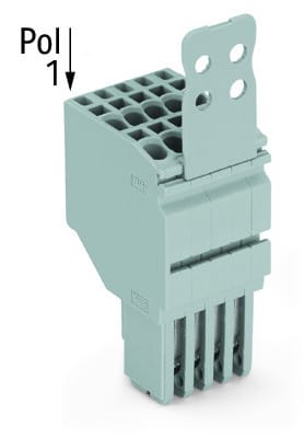 WAGO - 2-Leiter-Federleiste, Push-in CAGE CLAMP®, 1,5mm², grau