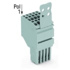 WAGO - 2-Leiter-Federleiste, Push-in CAGE CLAMP®, 1,5mm², grau