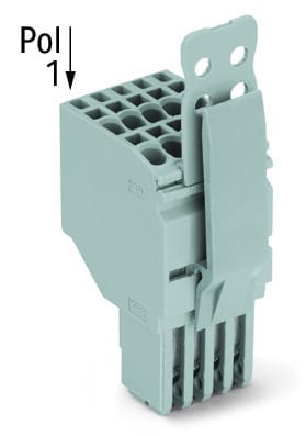 WAGO - 2-Leiter-Federleiste, Push-in CAGE CLAMP®, 1,5mm², grau