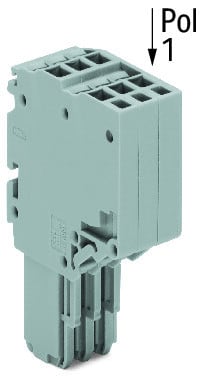 WAGO - 2-Leiter-Federleiste, Push-in CAGE CLAMP®, 1,5mm², grau