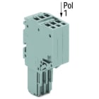 WAGO - 2-Leiter-Federleiste, Push-in CAGE CLAMP®, 1,5mm², grau
