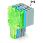 WAGO - 2-Leiter-Federleiste, Push-in CAGE CLAMP®, 1,5mm², grün-gelb/blau/grau