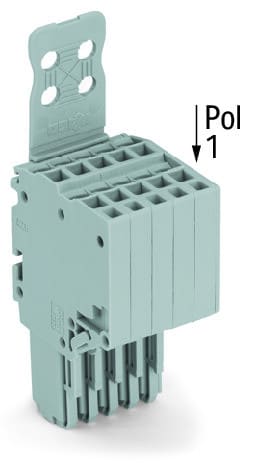 WAGO - 2-Leiter-Federleiste, Push-in CAGE CLAMP®, 1,5mm², grau