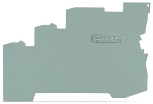 WAGO - Abschluss- und Zwischenplatte, 1mm dick, für 3-Leiter-Klemmen, grau