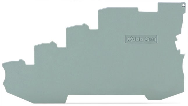 WAGO - Abschluss- und Zwischenplatte, 1mm dick, für 4-Leiter-Klemmen, grau
